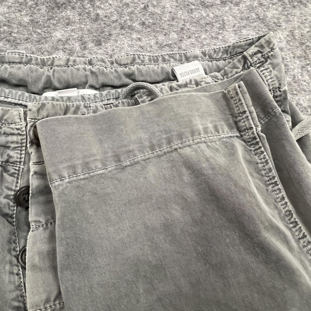 James Perse Pants Mens 32x33 Gray Green Cargo Relaxed Fit Cotton Canvas Standard - Picture 14 of 16